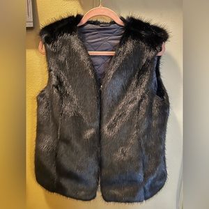 Barbour Norwood Faux Fur VEST ONLY US 8/ UK 12 Black